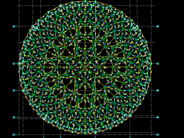 浙江明光正元广场圆形网架