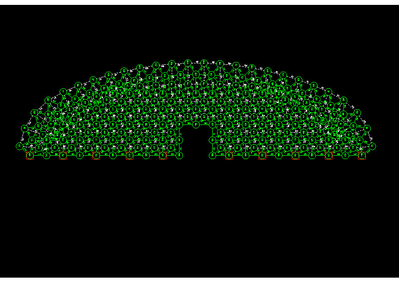 浙江锡林浩特91跨，1000米长干煤棚网架设计