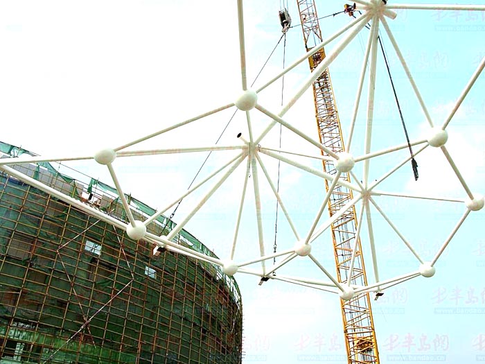 浙江体育馆网架安装